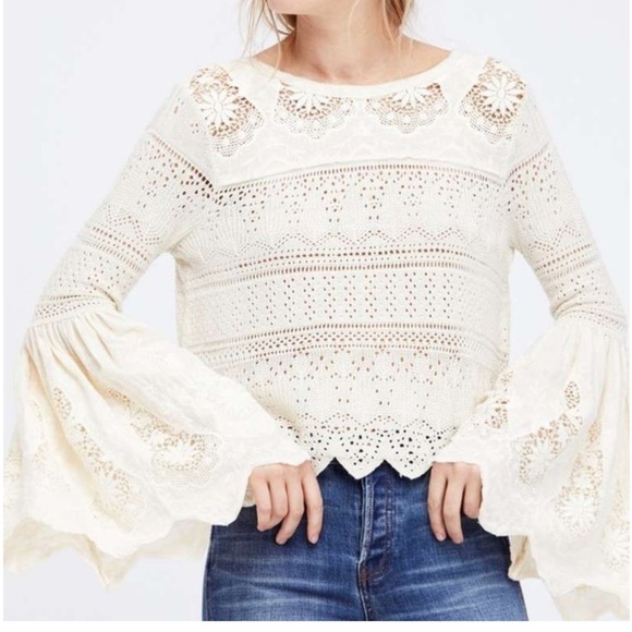 Free People Once Upon a Time Bell Sleeve Top - Picture 3 of 11